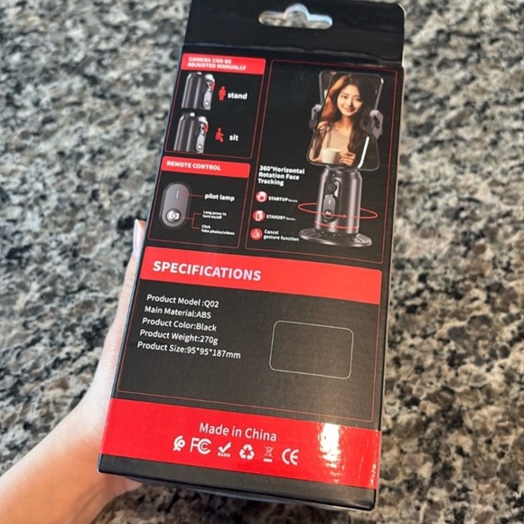 360° Auto Face Tracking Selfie Stick w/Tripod & Remote, NIB - Picture 12 of 13